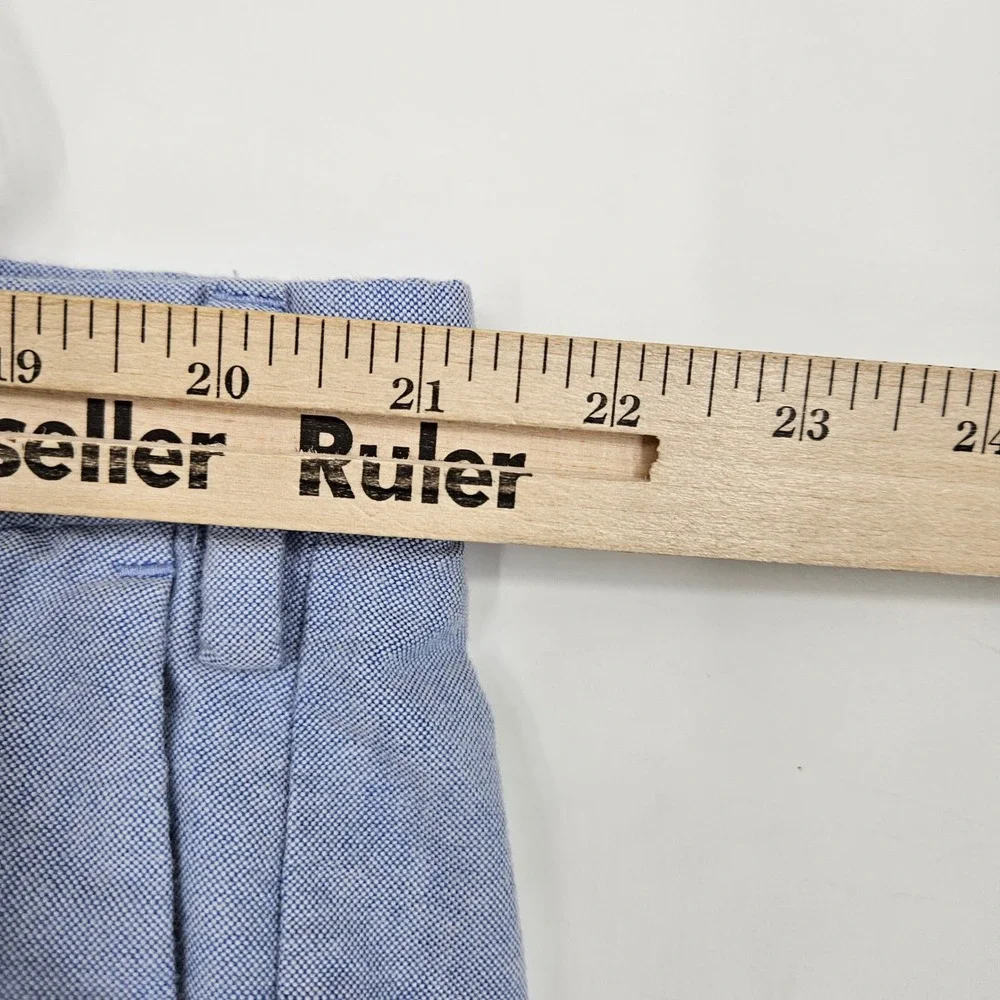 Vintage Polo Ralph Lauren Shorts Mens 42T Chino Classic Blue Flat Front Oxford